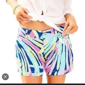 Lilly Pulitzer indigo Sea dreamin multicolored 5” Callahan shorts